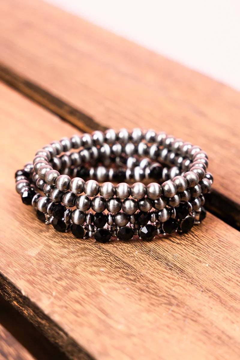 Bolton Bay black Bracelet Set
