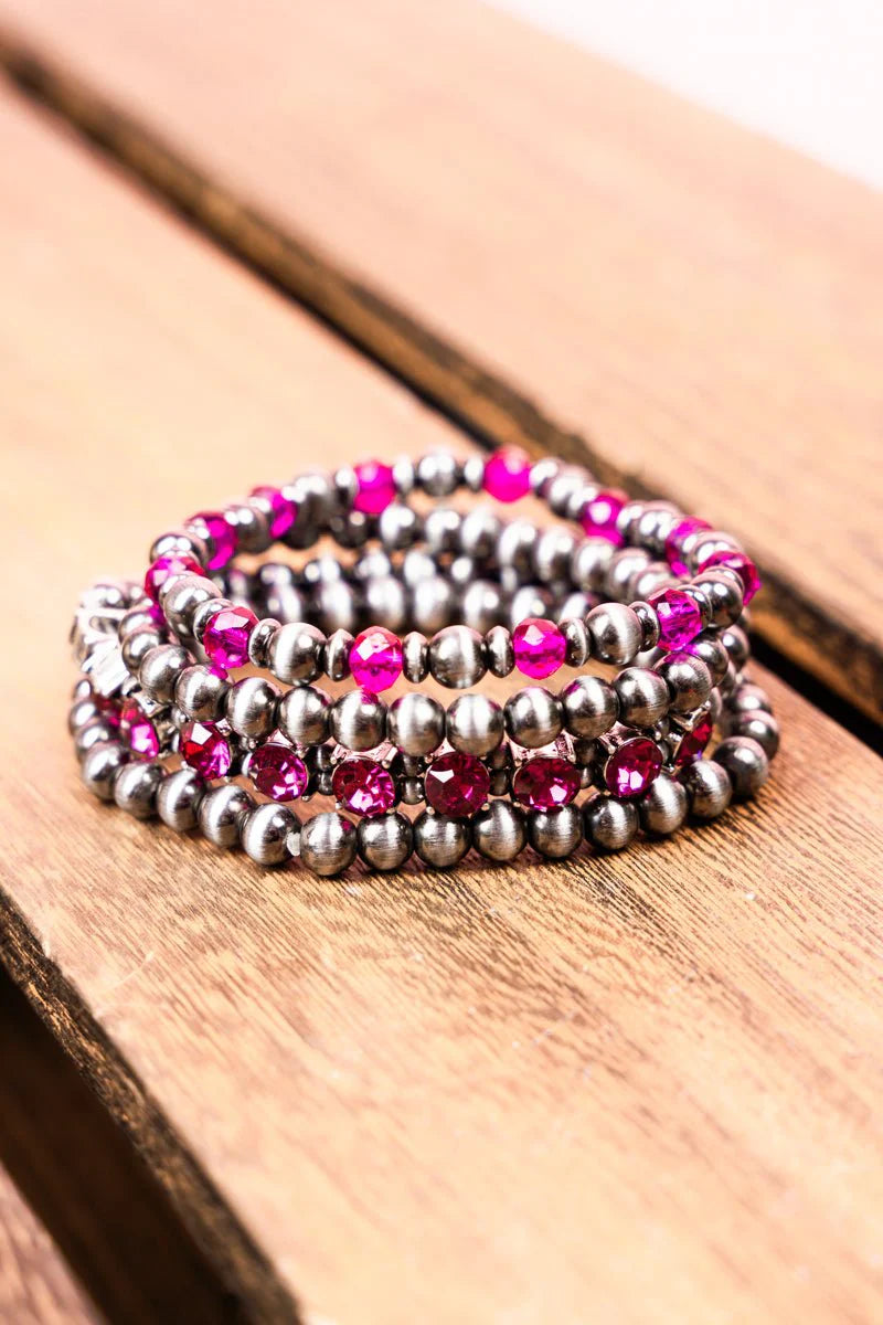 Bolton Bay Fuchsia Bracelet set