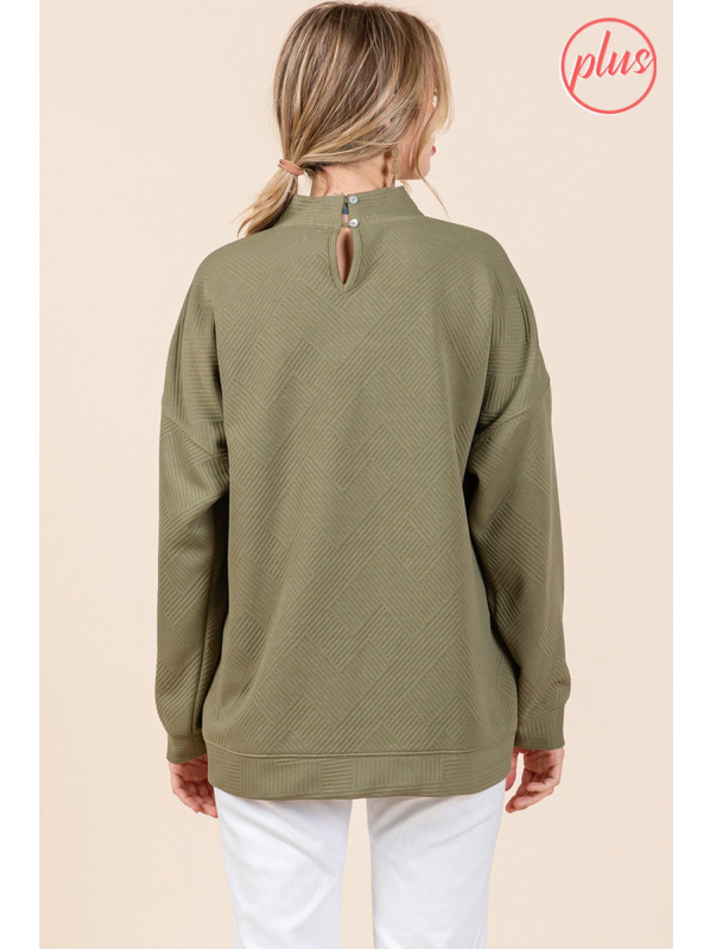 Olive Plus size Pullover