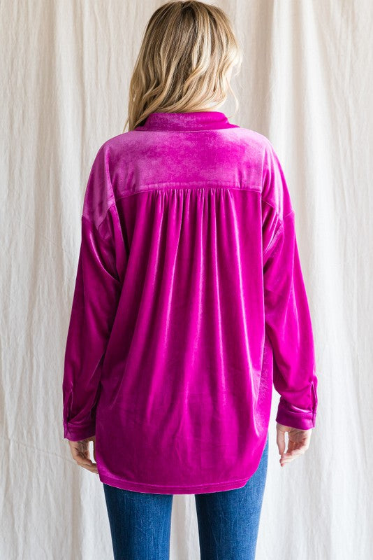 Velvet Long Sleeve Top