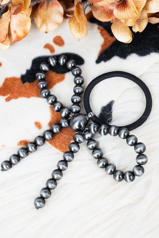 Silver Pearl Hair tie