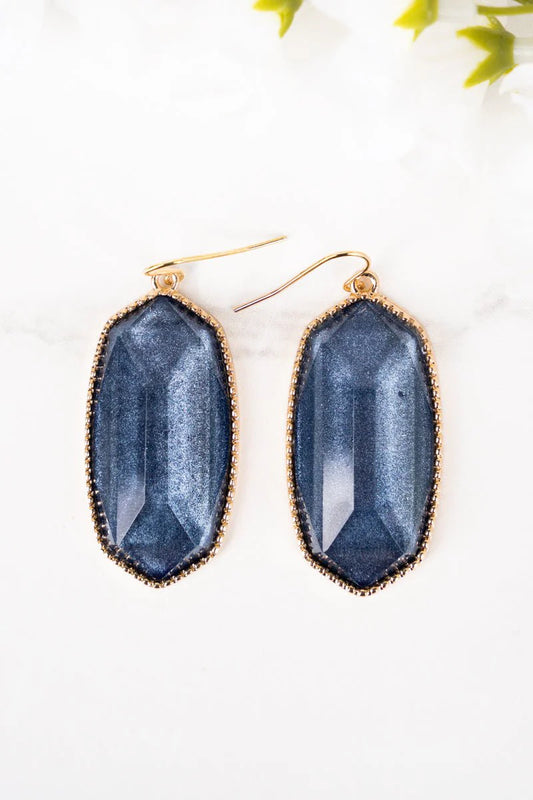 Mia Shimmer Blue Earrings